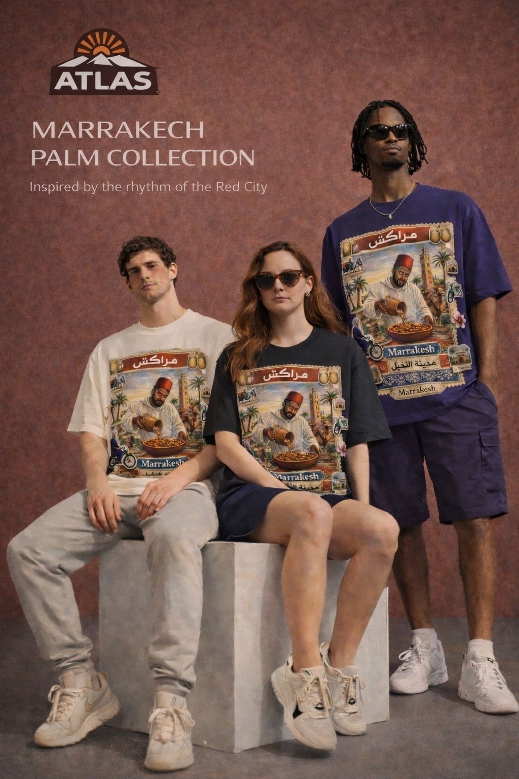 Marrakesh Vintage T-Shirt –P1 ★ Moroccan Streetwear Tee - Image 2