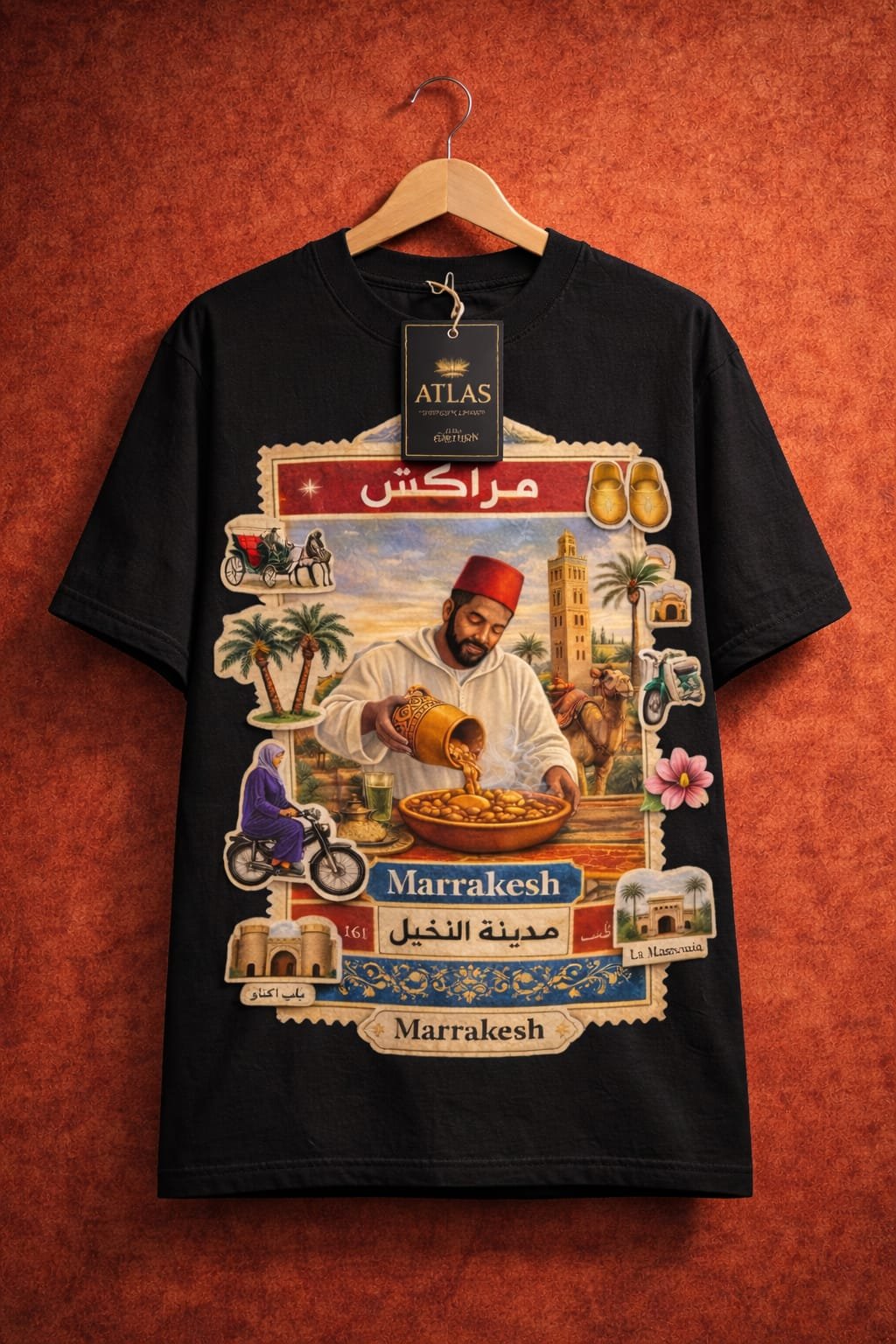 Marrakesh Vintage T-Shirt –P1 ★ Moroccan Streetwear Tee - Image 4
